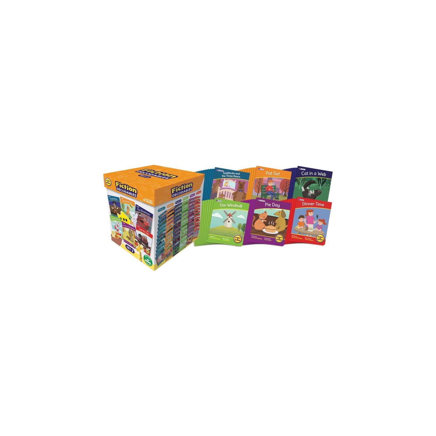 Beanstalk Books Letters & Sounds Fiction Decodables Boxed Set, Set 2