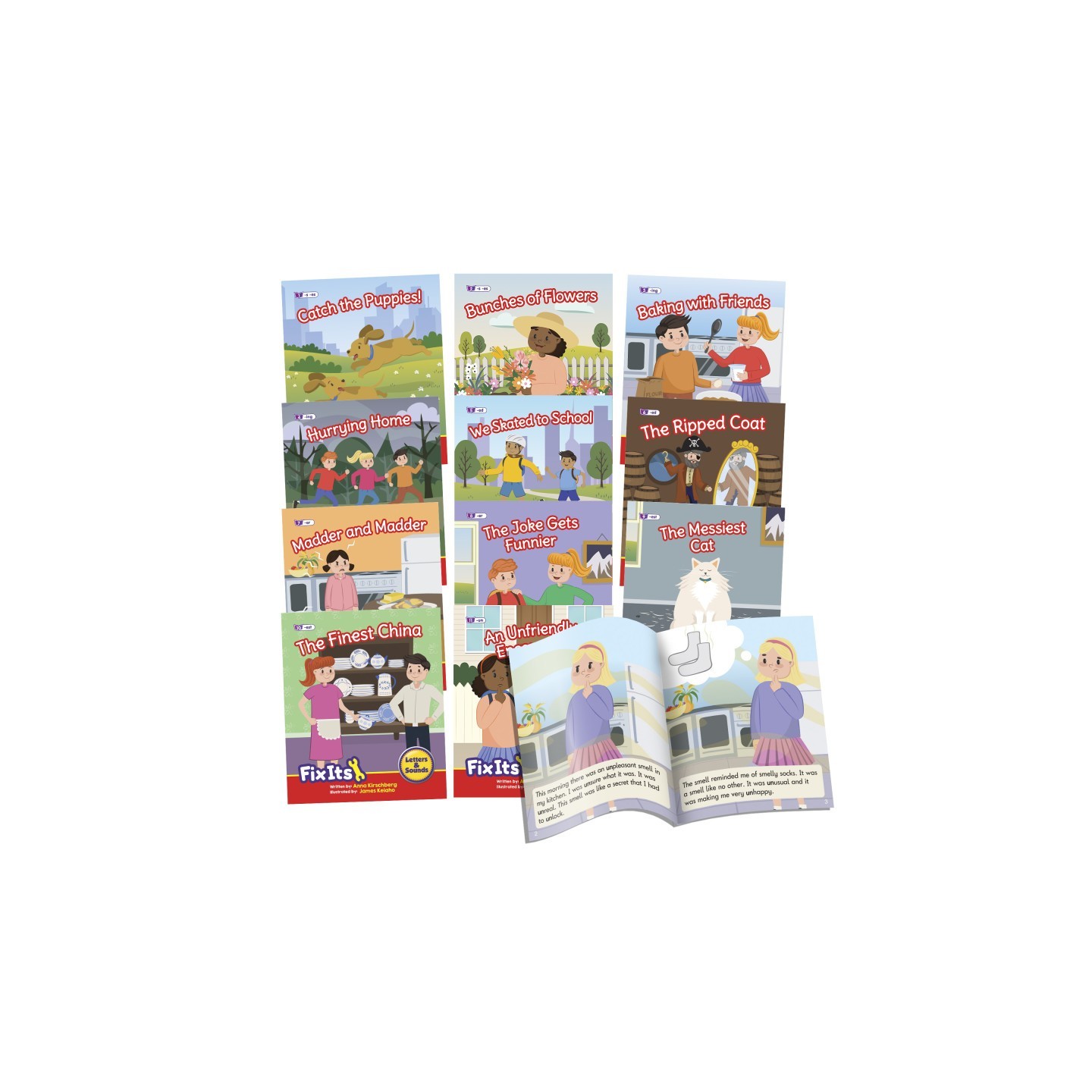 Beanstalk Books Fix Its Decodable Readers Suffixes Fiction Phase 6, Set of 12
