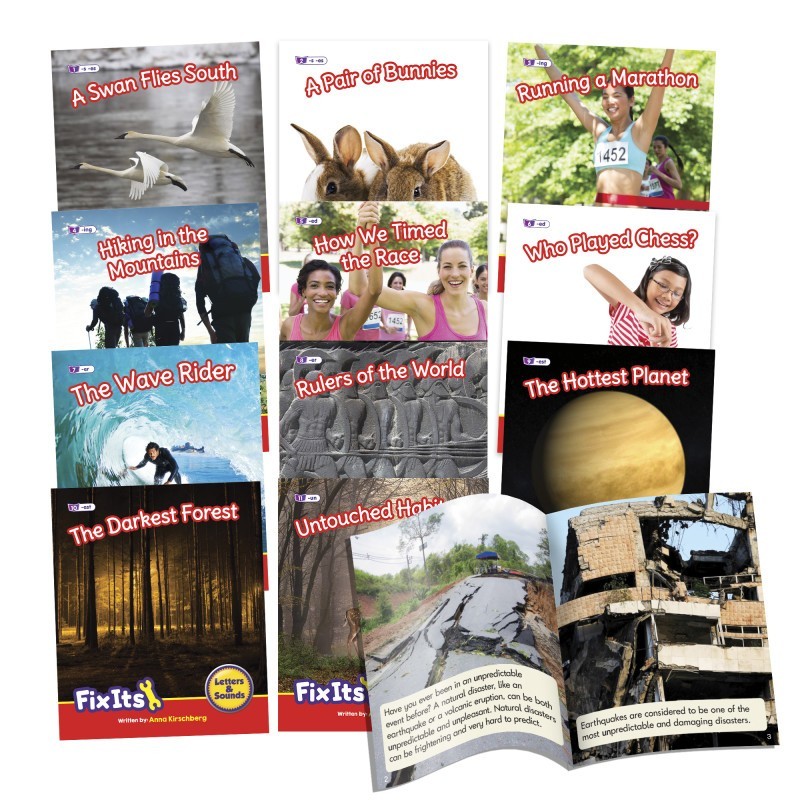 Beanstalk Books Fix Its Decodable Readers Suffixes Non-Fiction Phase 6, Set of 12