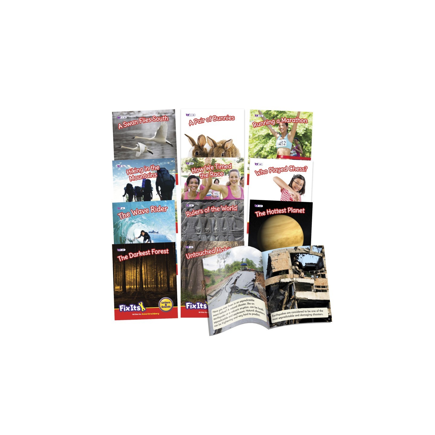 Beanstalk Books Fix Its Decodable Readers Suffixes Non-Fiction Phase 6, Set of 12