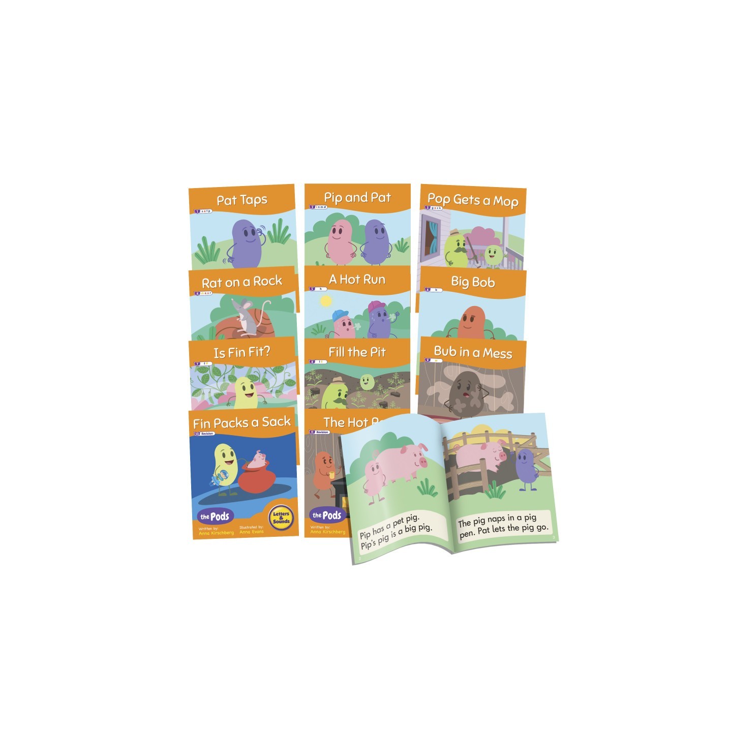 Beanstalk Books The Pods Readers – Phase 2, Set of 12