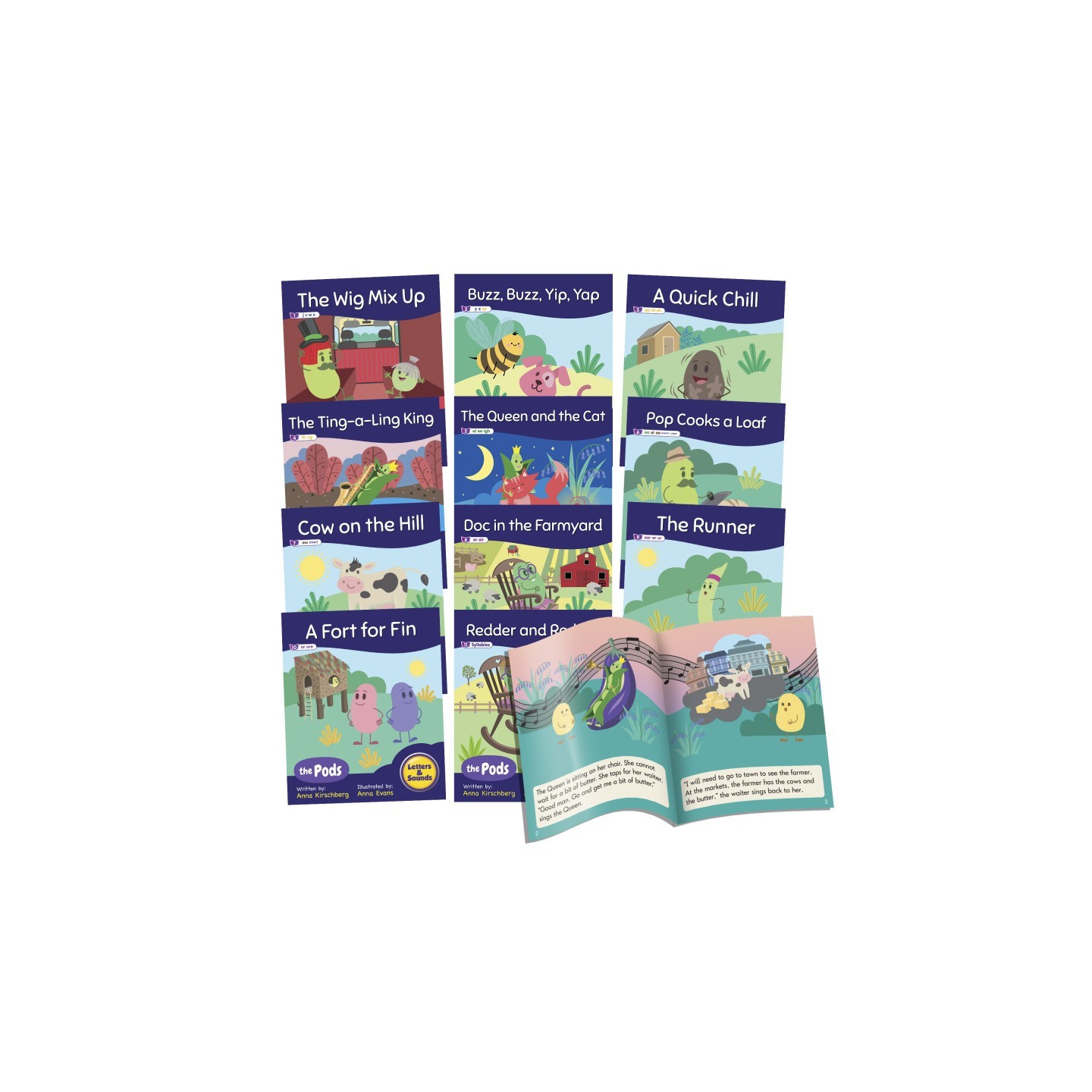 Beanstalk Books The Pods Readers – Phase 3, Set of 12