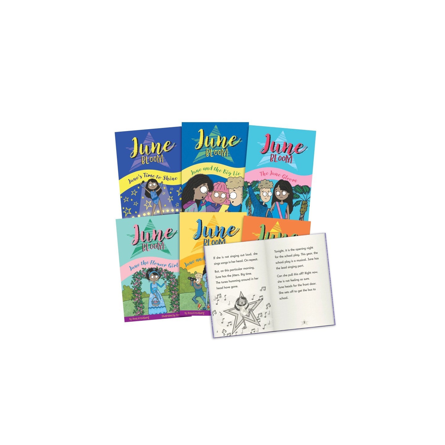 Beanstalk Books June Bloom, Decodable Chapter Books, Box Set, Vowel Sounds (Phase 5)