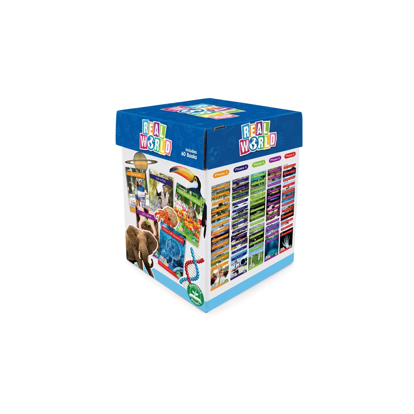 Beanstalk Books Decodable Readers, Real World Readers, 60 Books