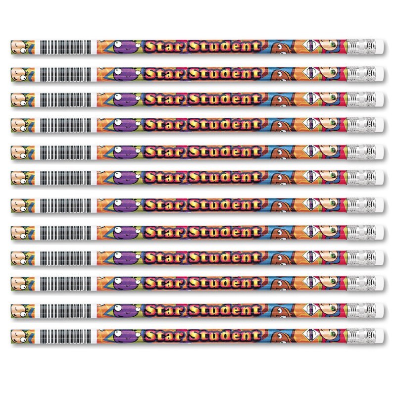 Moon Products Star Student Pencils, 12 Per Pack, 12 Packs