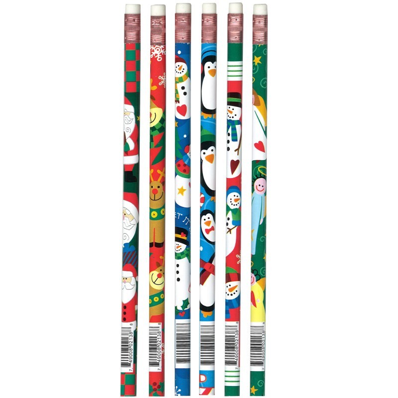Moon Products Christmas Assortment Pencils, 12 Per Pack, 12 Packs