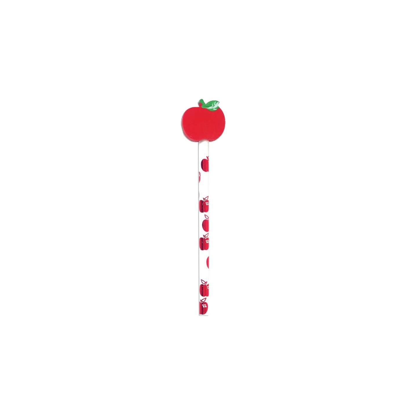 Moon Products Pencil & Eraser Topper Write-Ons, Apple, Pack of 36