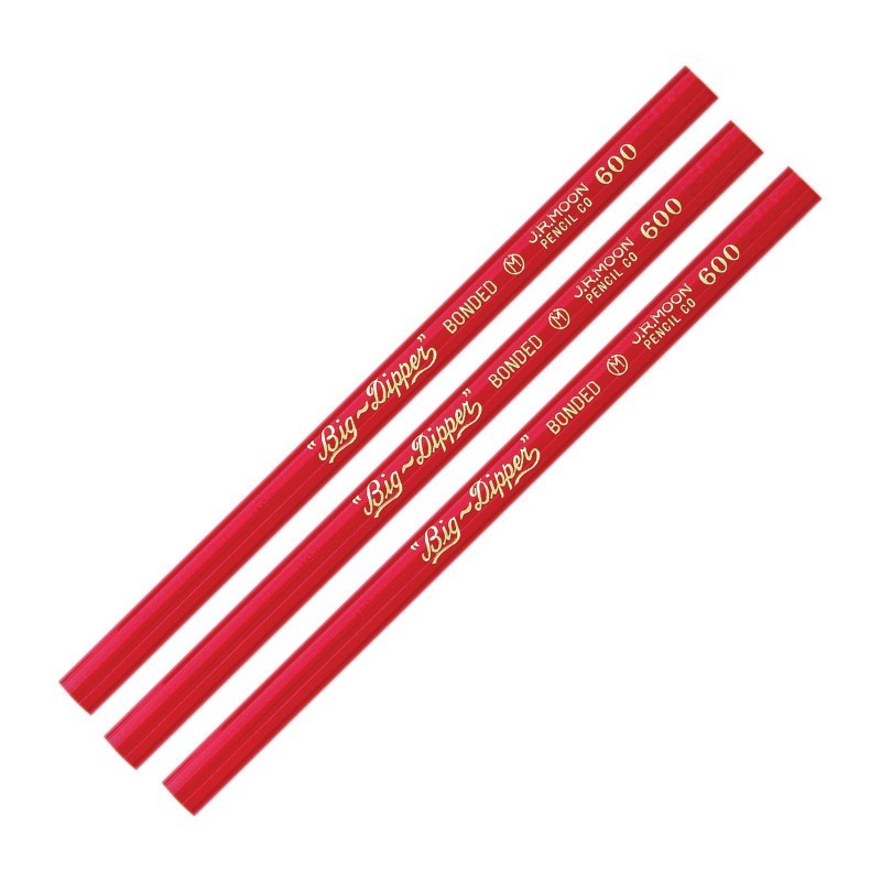 Moon Products “Big-Dipper" Pencils, Without Eraser, 12 Per Pack, 3 Packs