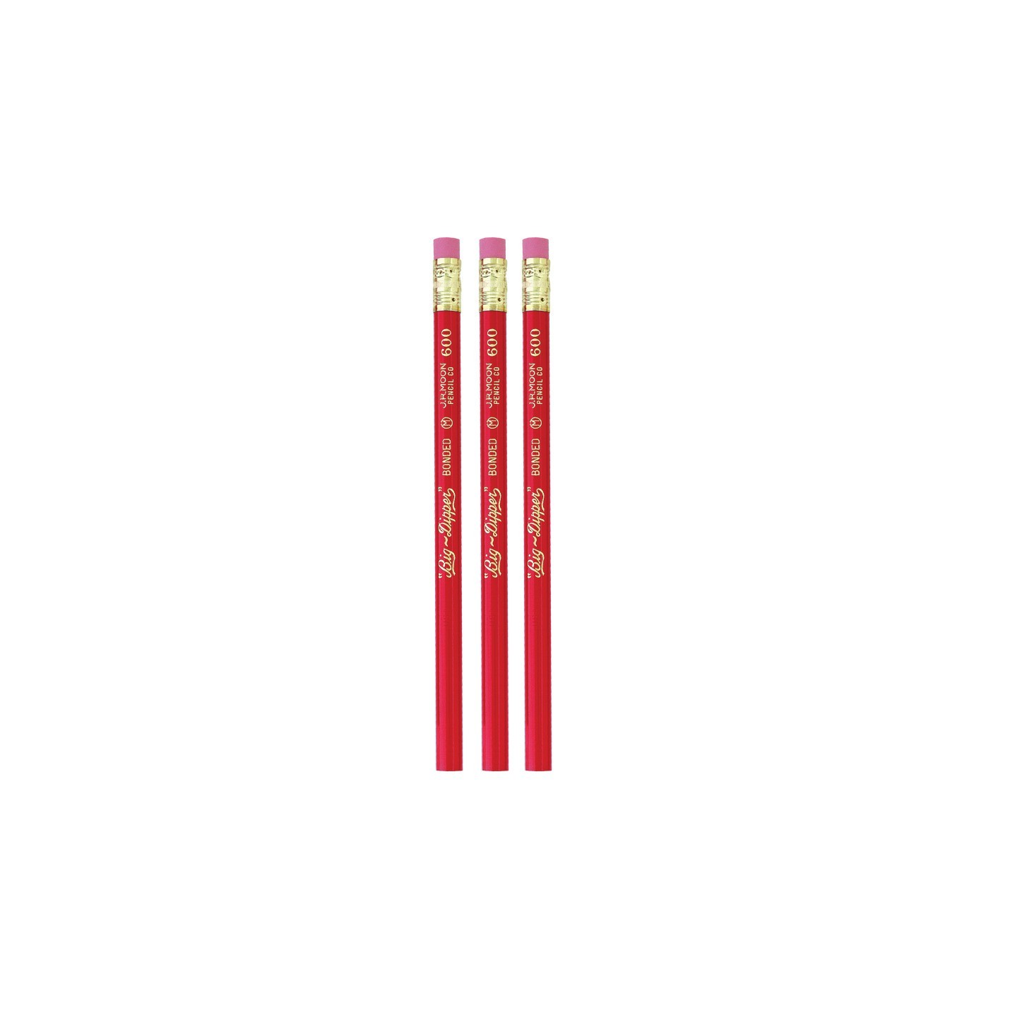 Moon Products “Big-Dipper" Pencils, With Eraser, 12 Per Pack, 3 Packs