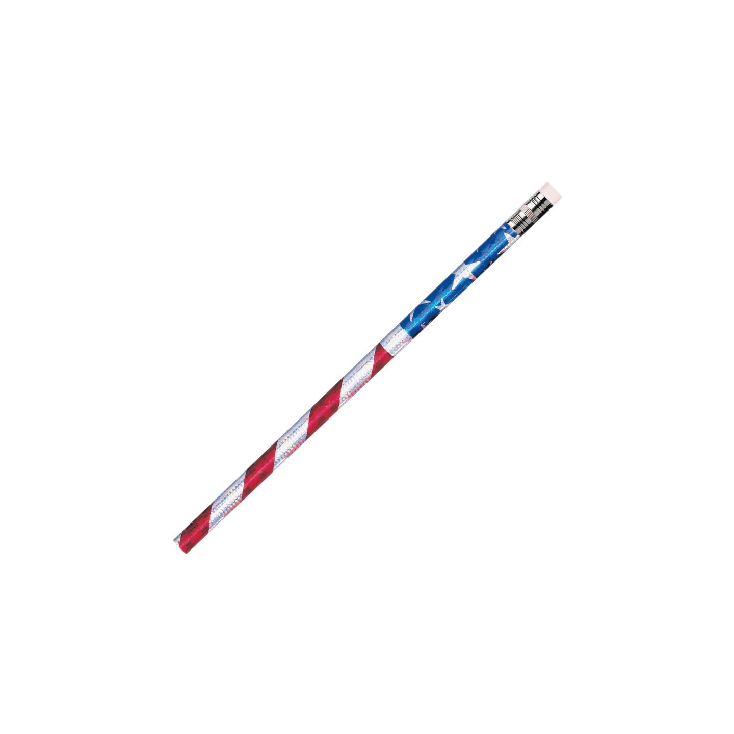 Moon Products Stars & Stripes Glitz Pencils, Pack of 12