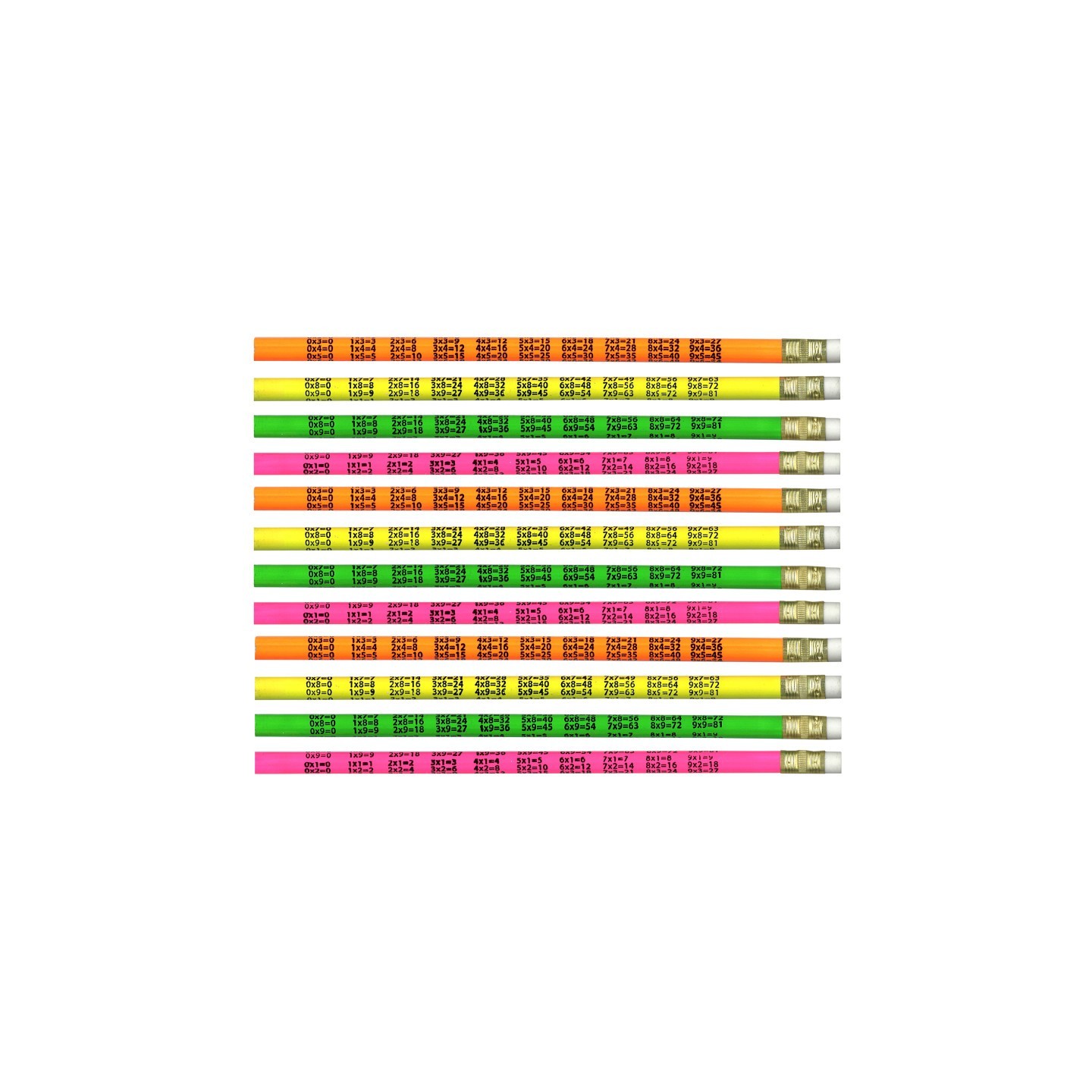 Moon Products Pencils Multiplication, 12 Per Pack, 12 Packs