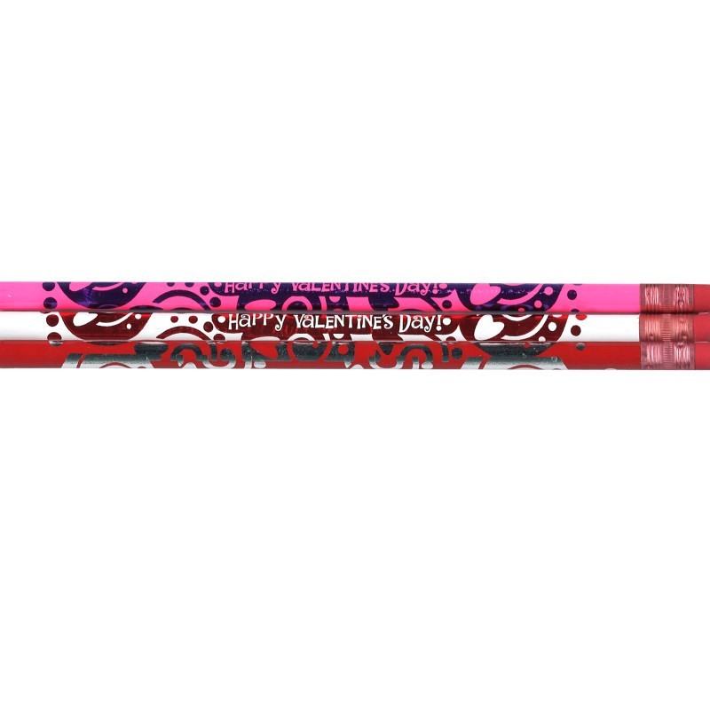 Moon Products Pencils, Happy Valentine’s Day Assortment, 12 Per Pack, 12 Packs