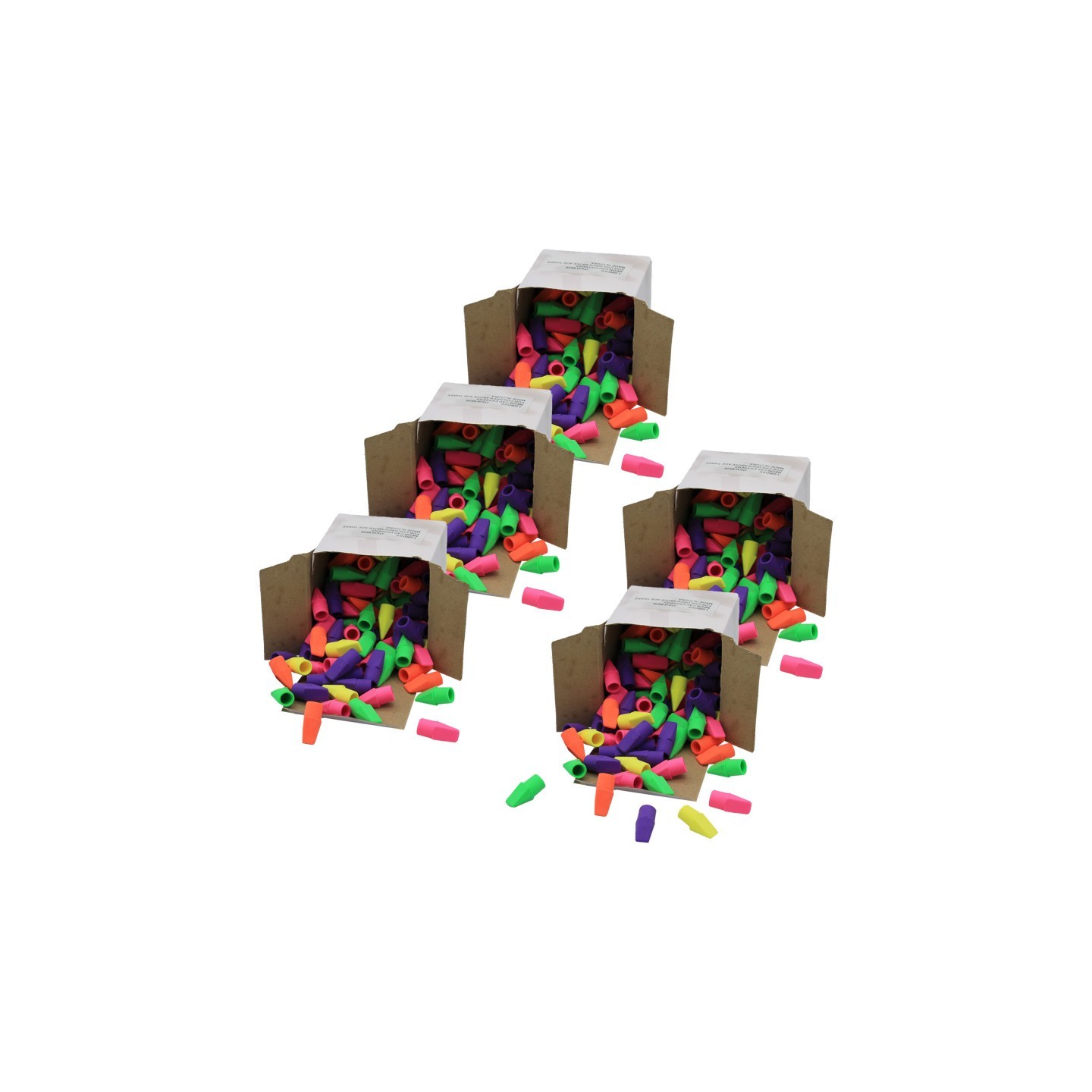 Moon Products Cap Eraser Bright Colors, 144 Per Pack, 5 Packs