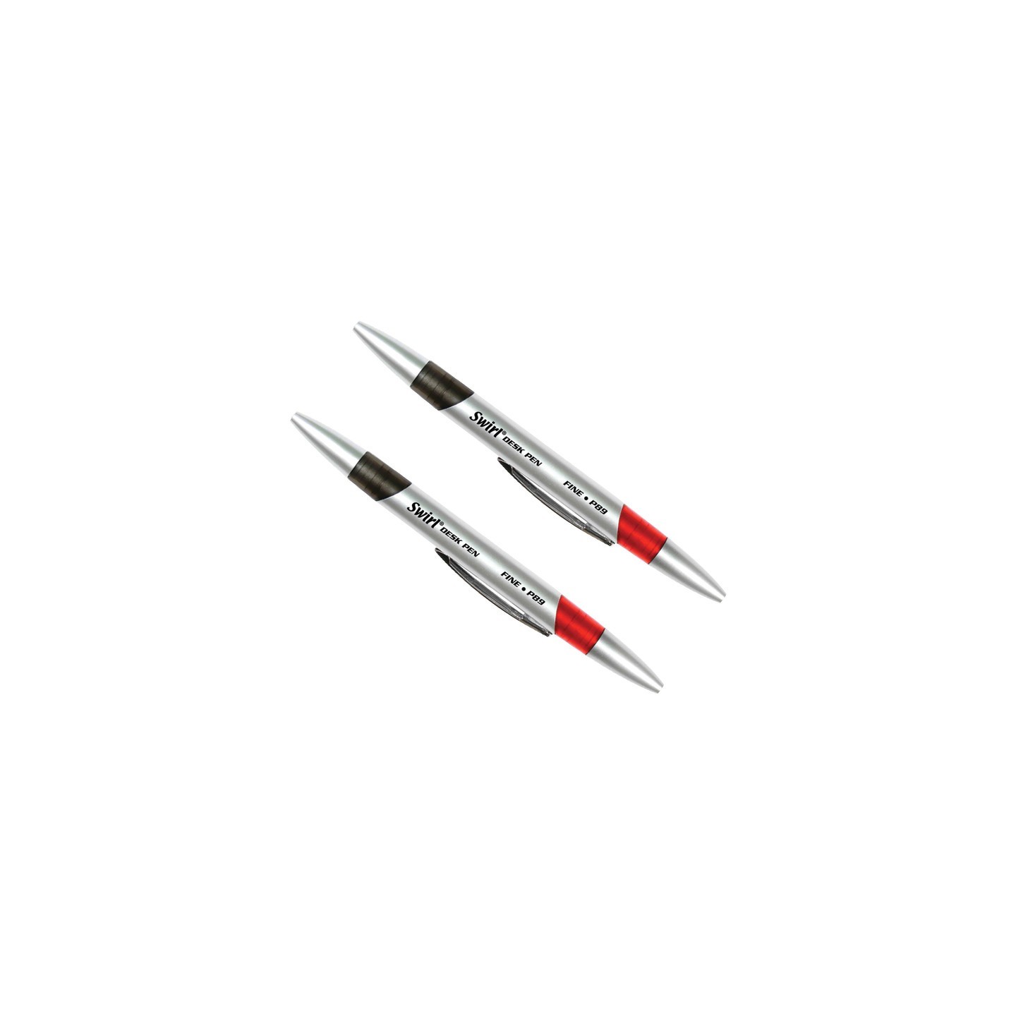 Moon Products Swirl Ink Pens, Red/Black Combo, 12 Per Pack, 2 Packs