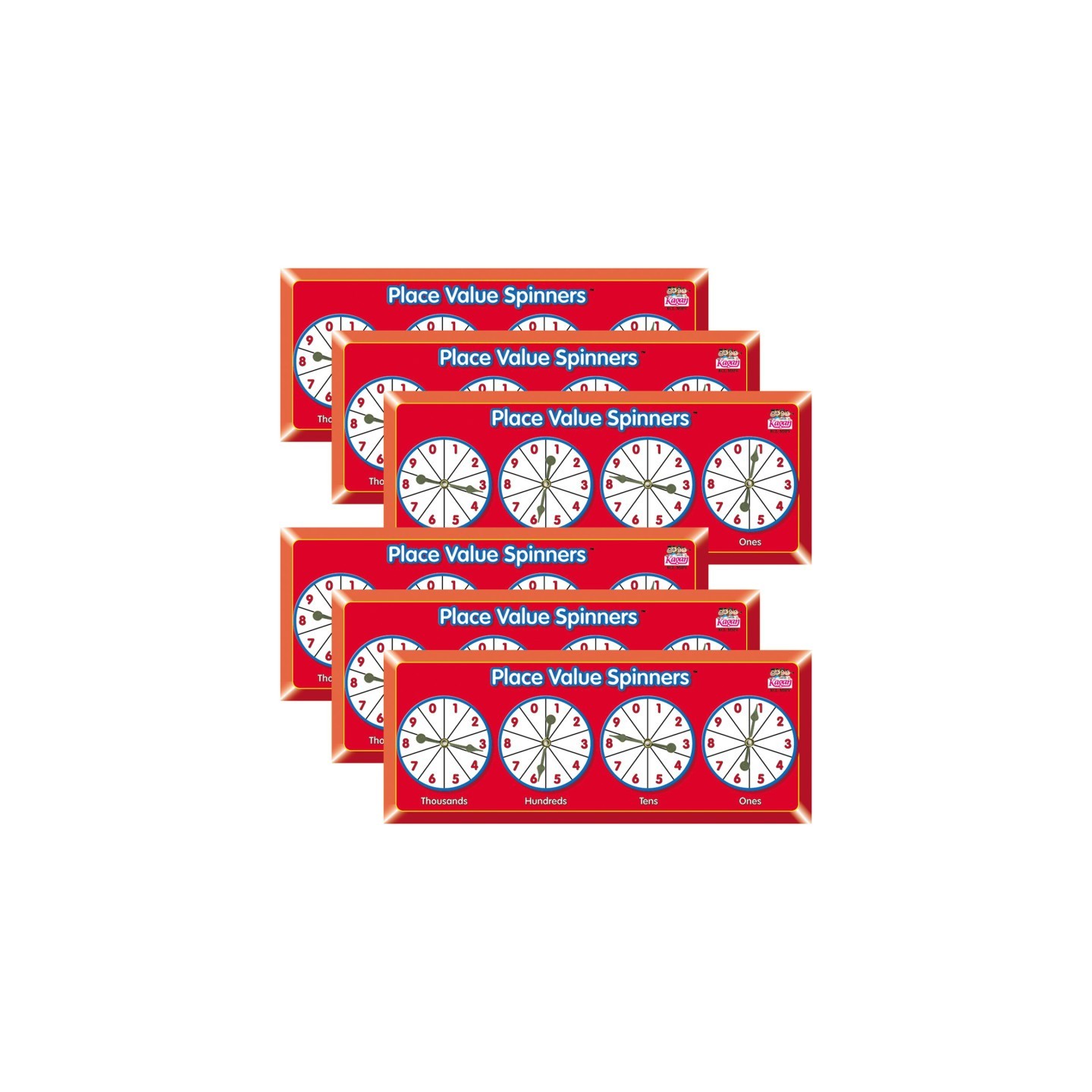 Kagan Publishing Place Value Spinners, Pack of 6