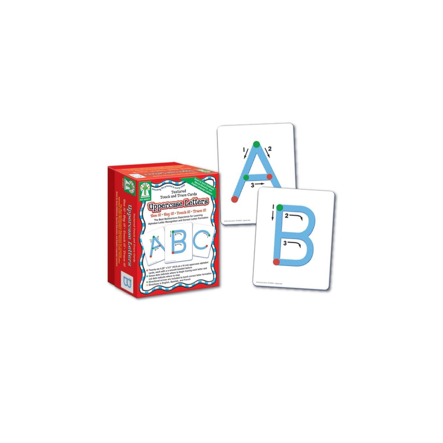 Key Education Publishing Textured Touch and Trace: Uppercase Manipulative