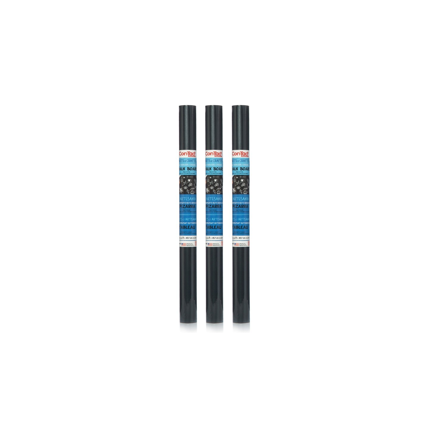 Con-Tact® Brand Adhesive Chalkboard Roll, 18" x 6', 3 Rolls