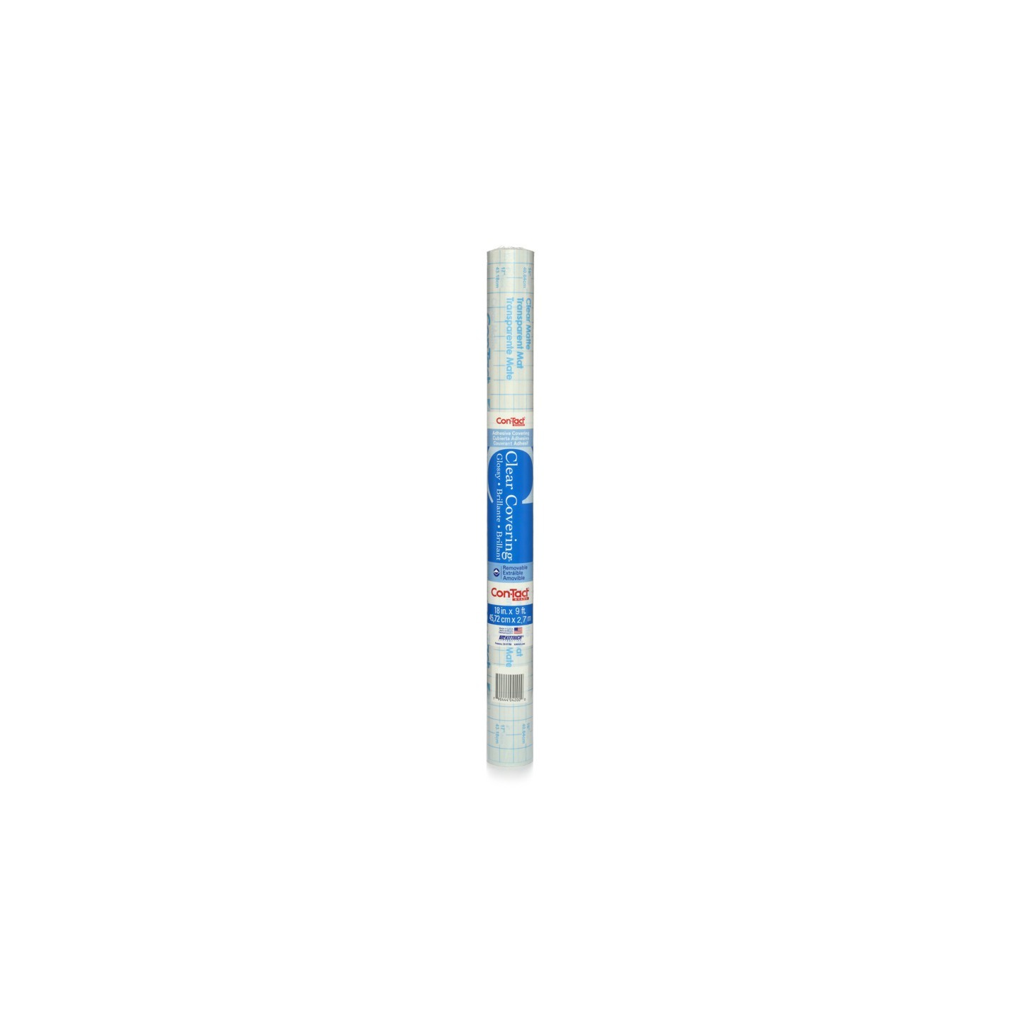 Con-Tact® Brand Adhesive Roll, Clear, 18" x 9 ', Glossy