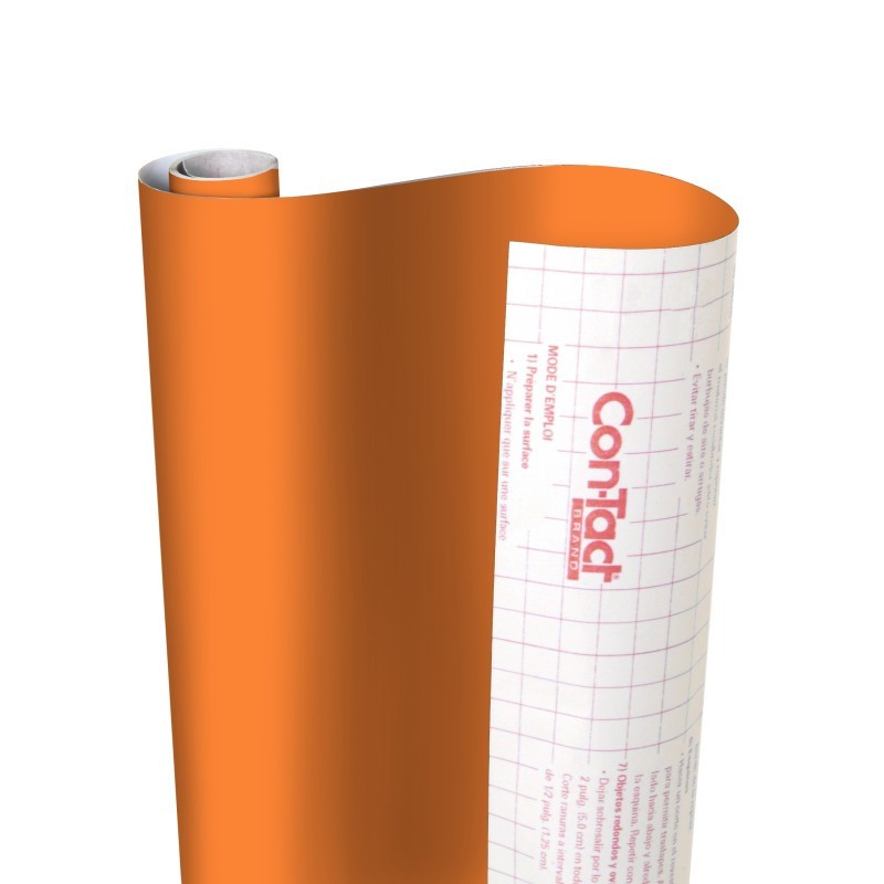 Con-Tact® Brand Creative Covering™ Adhesive Covering, Orange, 18" x 16 ft