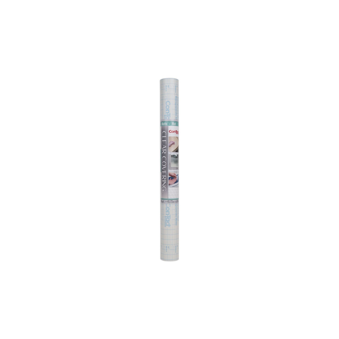 Con-Tact® Brand Clear Cover™ Adhesive Covering, Clear, 18" x 16 ft, Matte