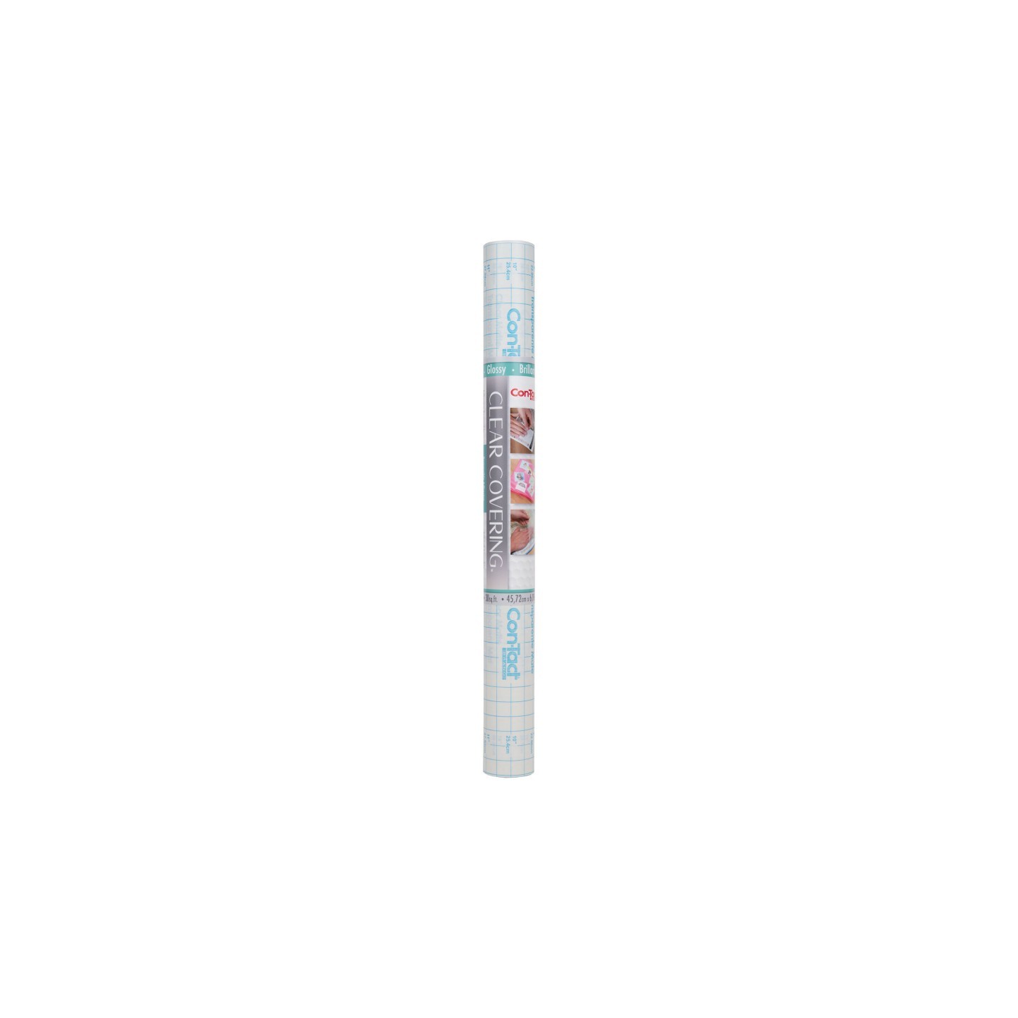 Con-Tact® Brand Clear Cover™ Adhesive Covering, Clear, 18" x 16 ft, Glossy