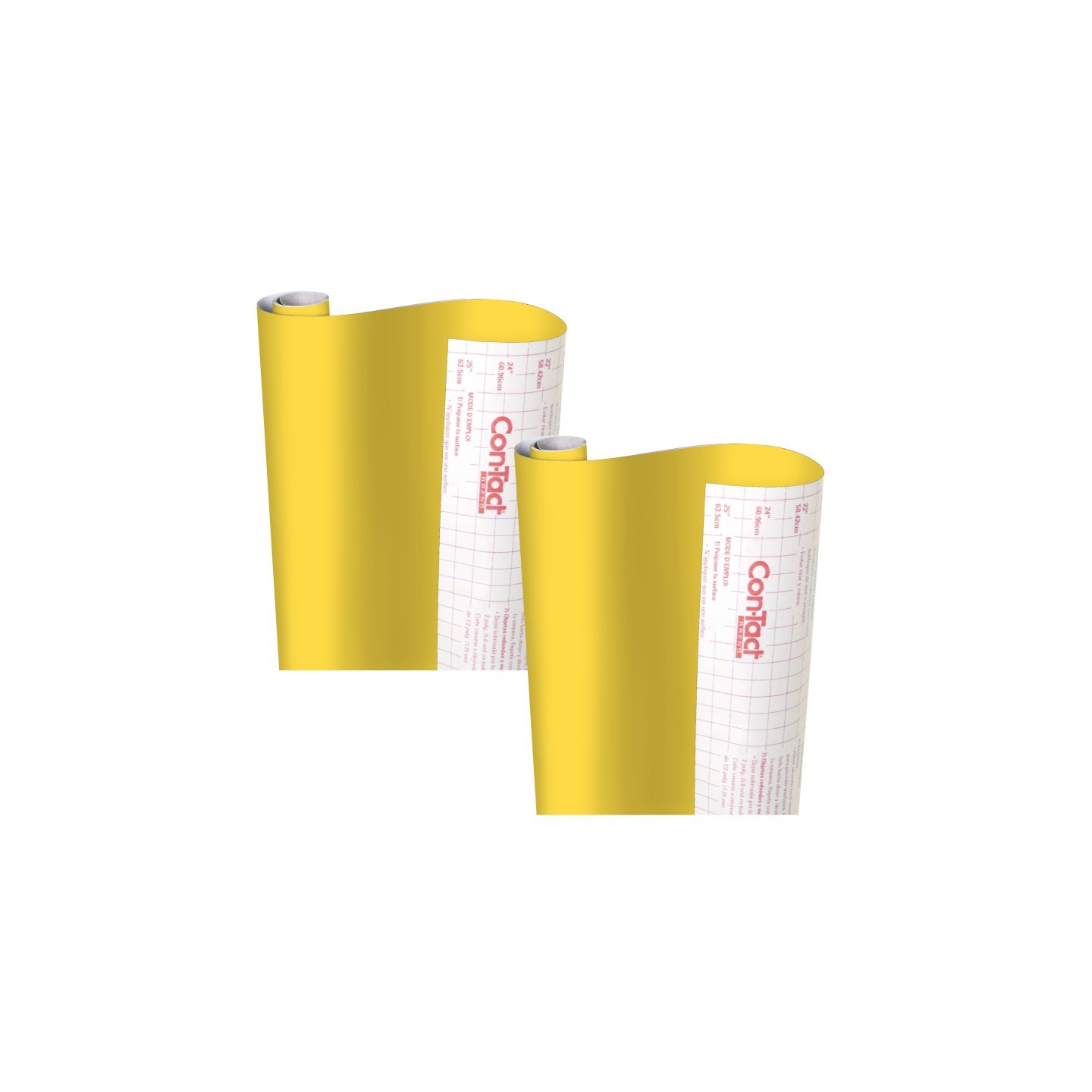 Con-Tact® Brand Creative Covering™ Adhesive Covering, Yellow, 18" x 16 ft, Pack of 2