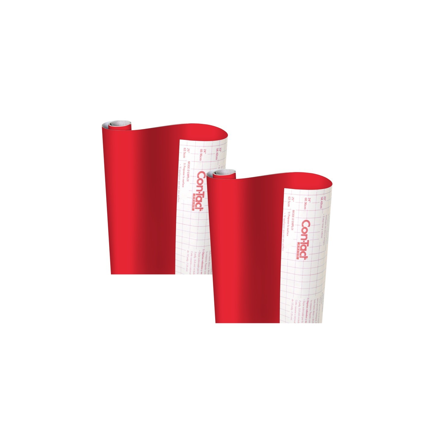 Con-Tact® Brand Creative Covering™ Adhesive Covering, Red, 18" x 16 ft, 2 Rolls