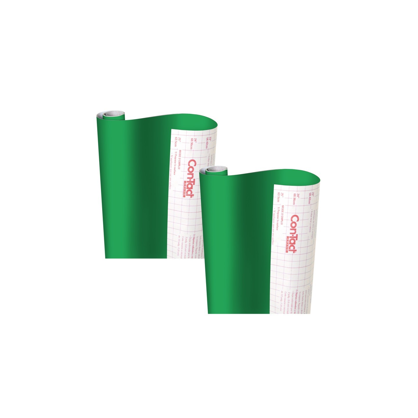 Con-Tact® Brand Creative Covering™ Adhesive Covering, Green, 18" x 16 ft, 2 Rolls
