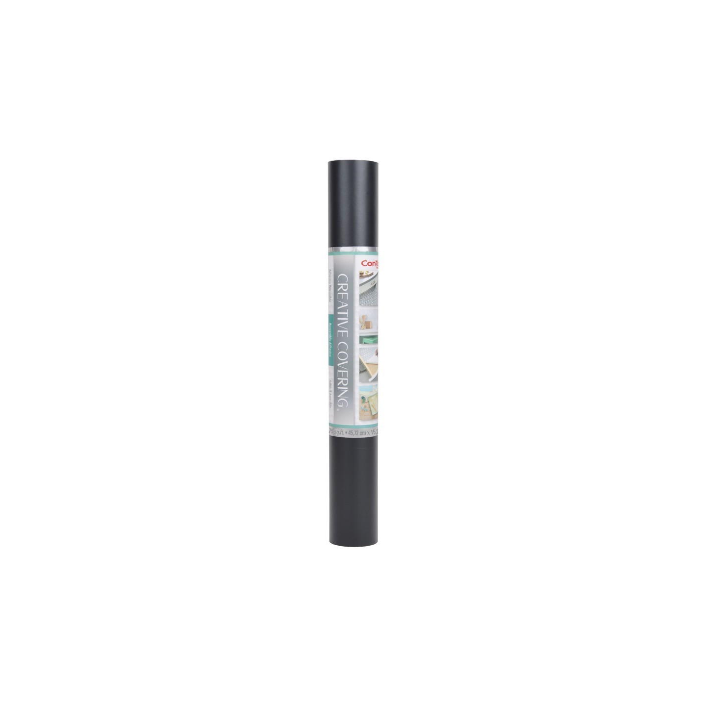 Con-Tact® Brand Creative Covering™ Adhesive Covering, Black, 18" x 50 ft