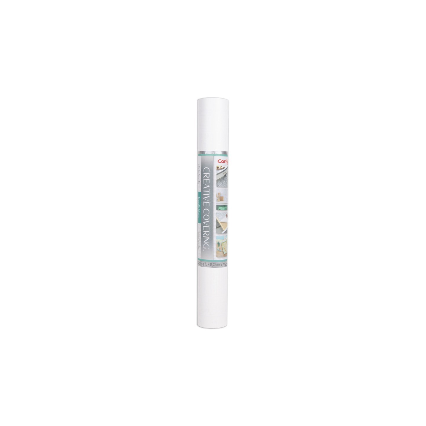 Con-Tact® Brand Creative Covering™ Adhesive Covering, White, 18" x 50 ft