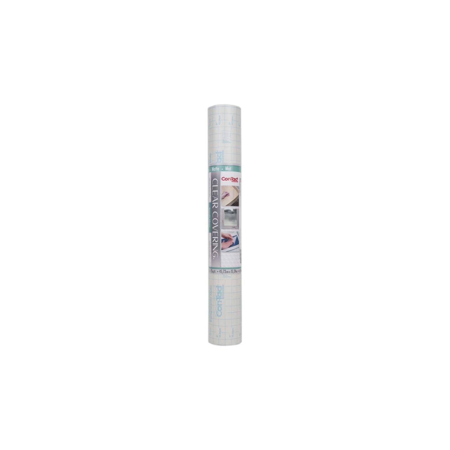 Con-Tact® Brand Clear Cover™ Adhesive Covering, Clear, 18" x 50 ft, Matte