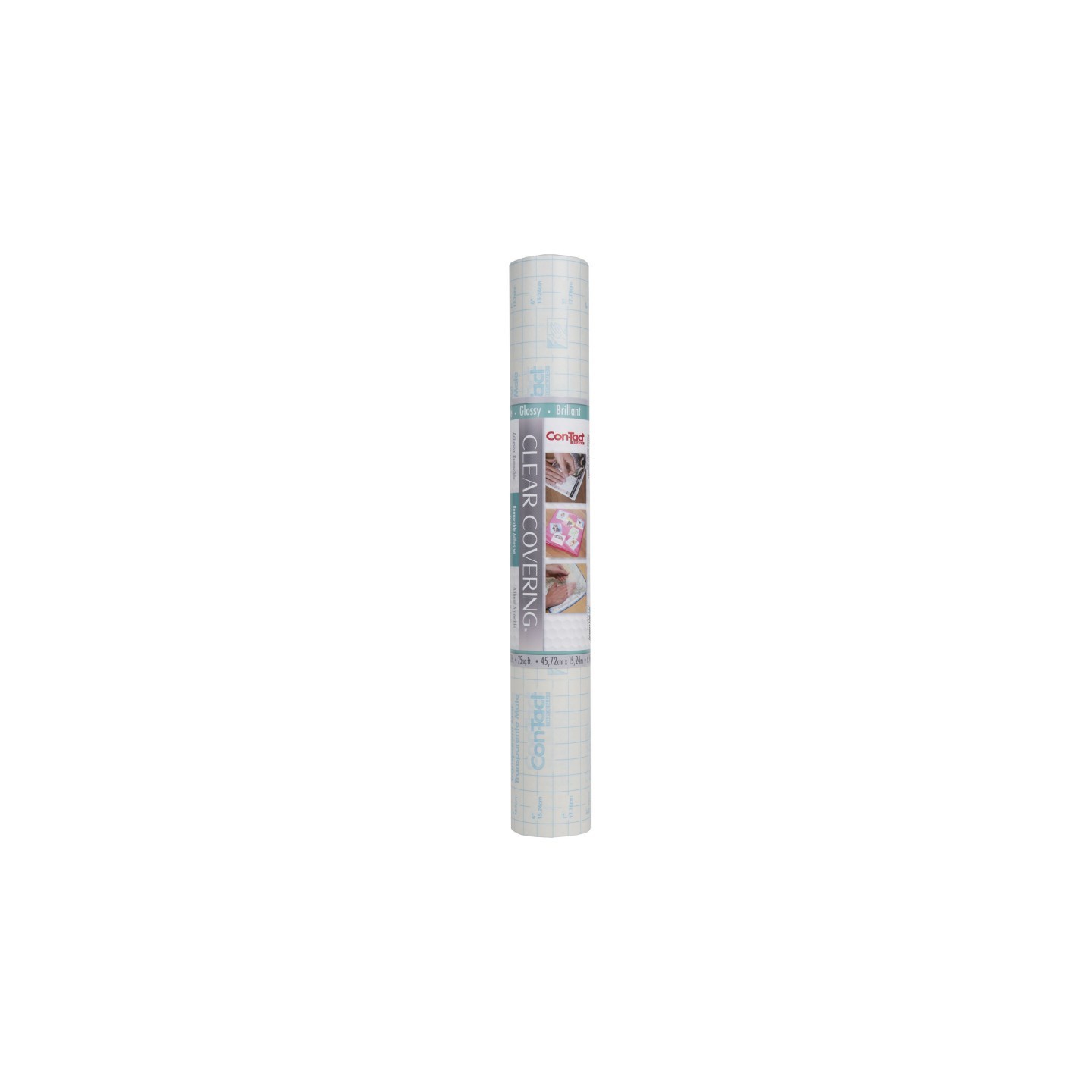 Con-Tact® Brand Clear Cover™ Adhesive Covering, Clear, 18" x 50 ft, Glossy