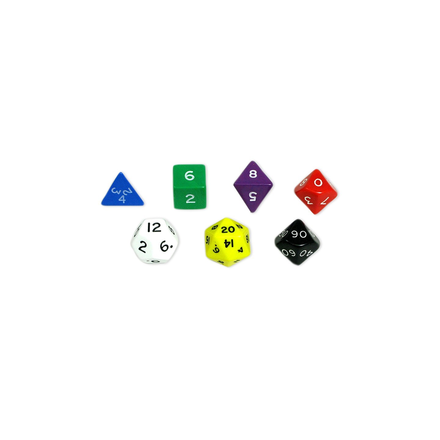 Koplow Games Jumbo Polyhedral Dice, Set of 7