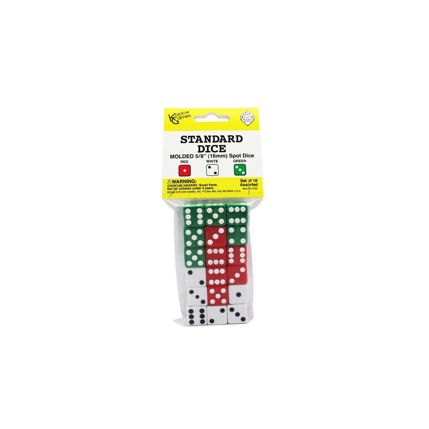 Koplow Games Dot Dice Set, Pack of 18