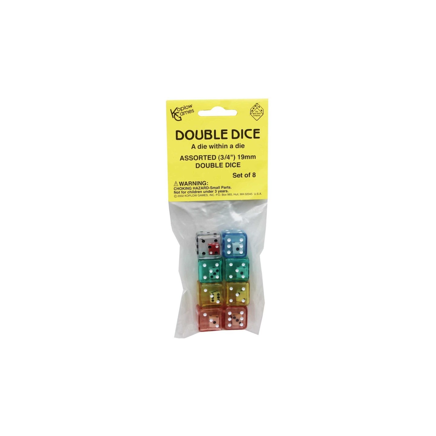 Koplow Games Double Dice Set, Pack of 8