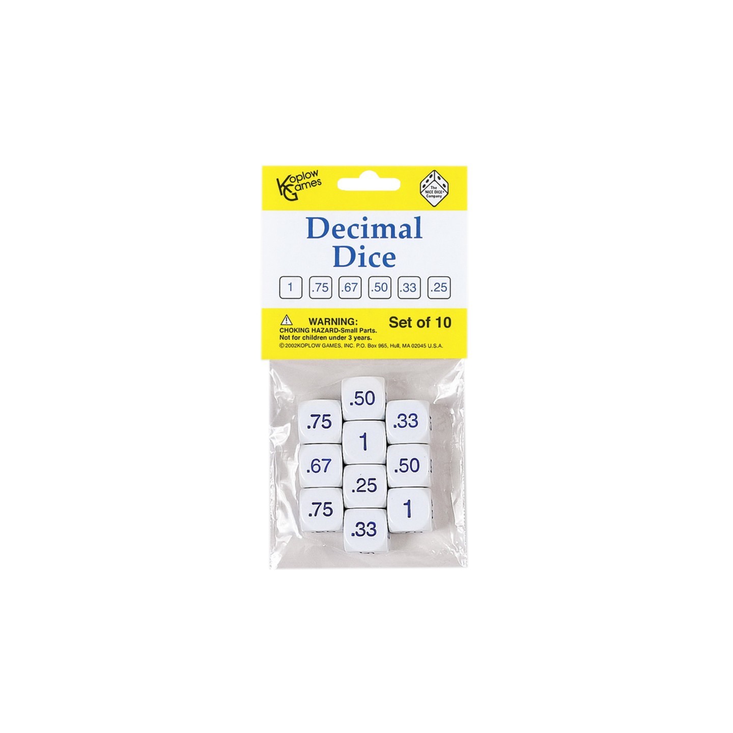 Koplow Games Decimal Dice, Set of 10