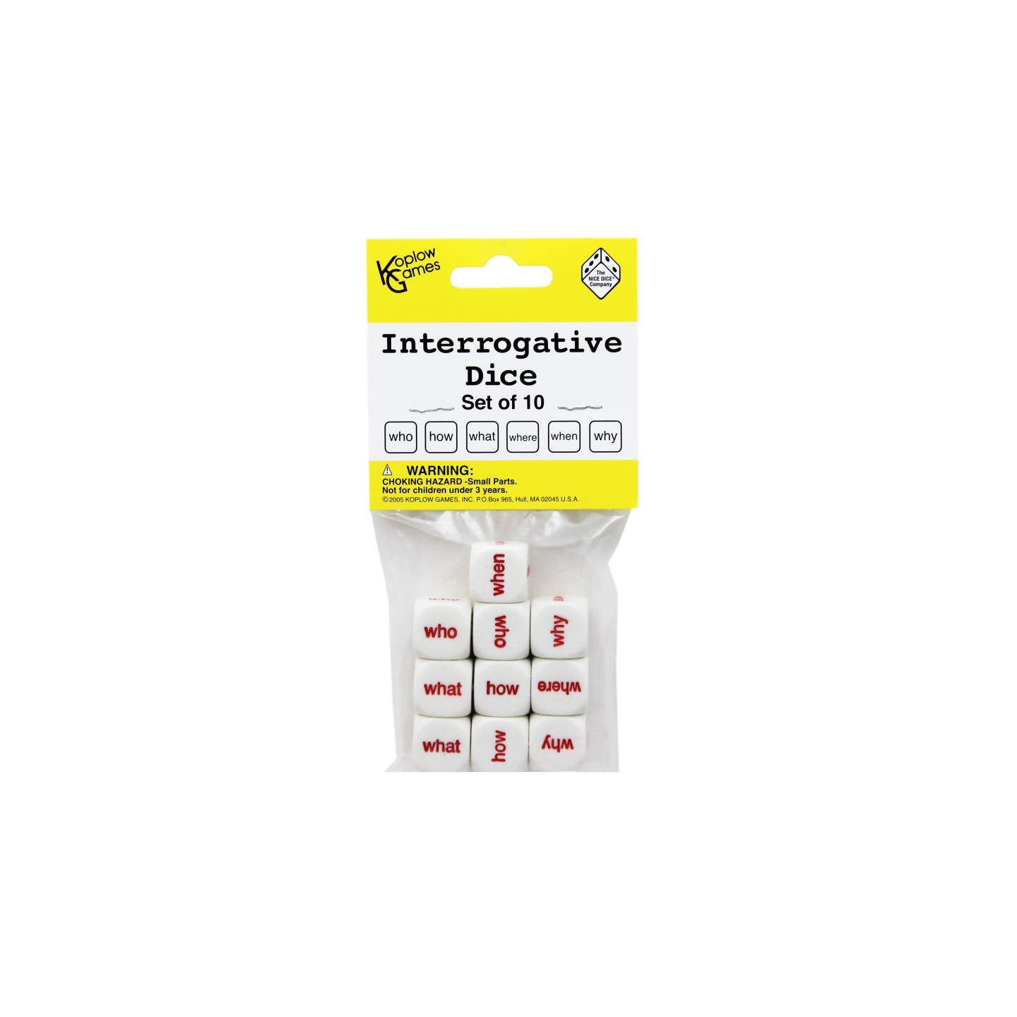 Koplow Games Interrogative Dice, Set of 10