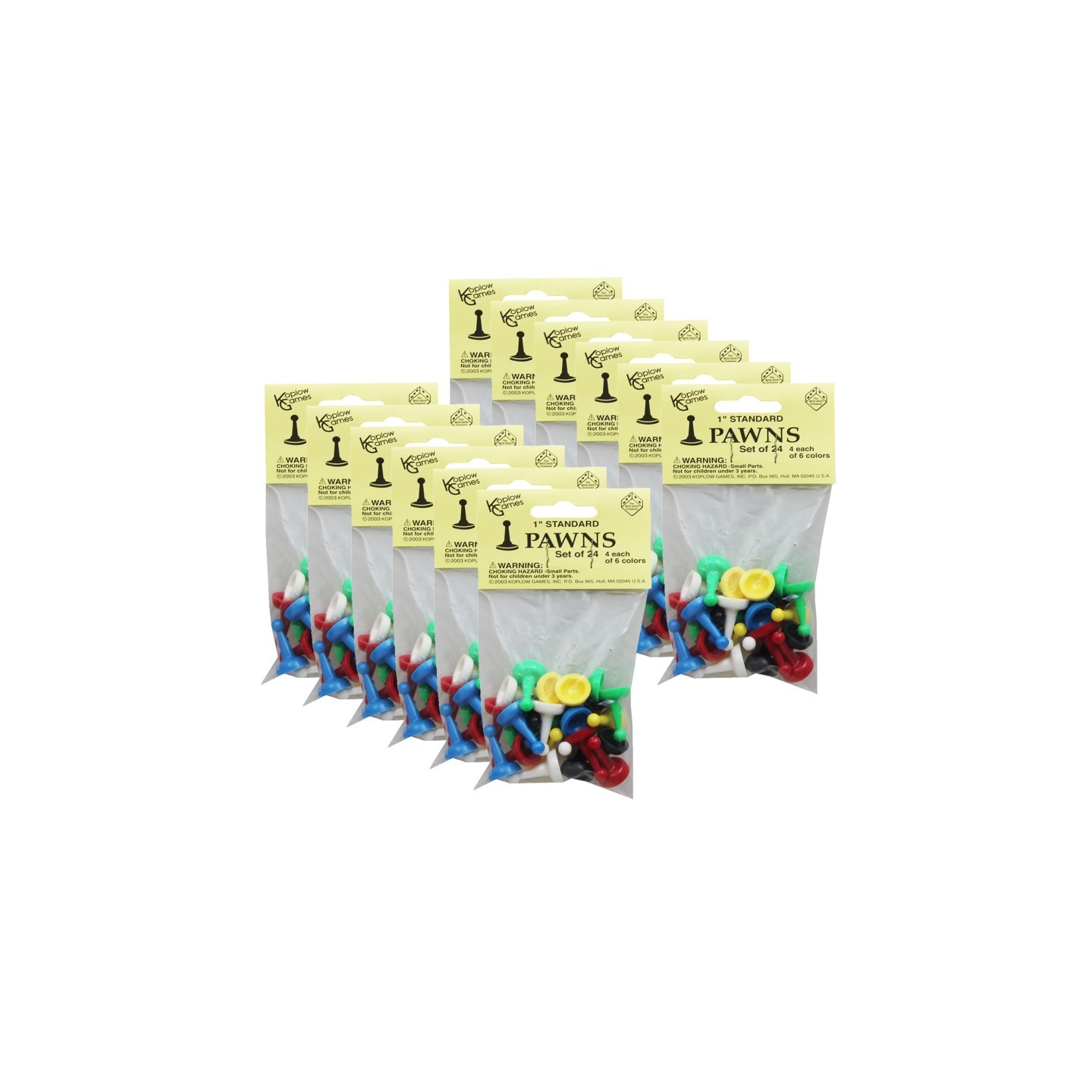 Koplow Games Pawns, 24 Per Pack, 12 Packs