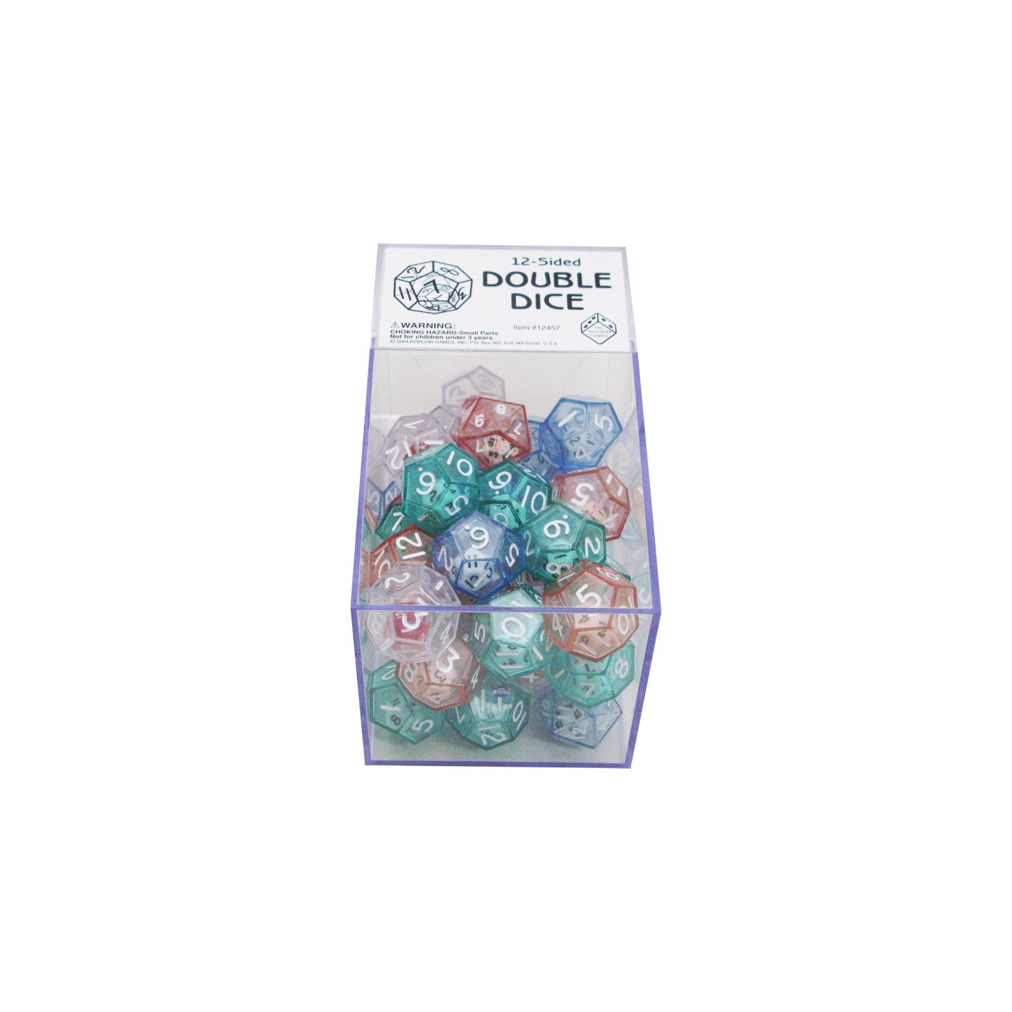 Koplow Games 12-Sided Double Dice, Box of 40