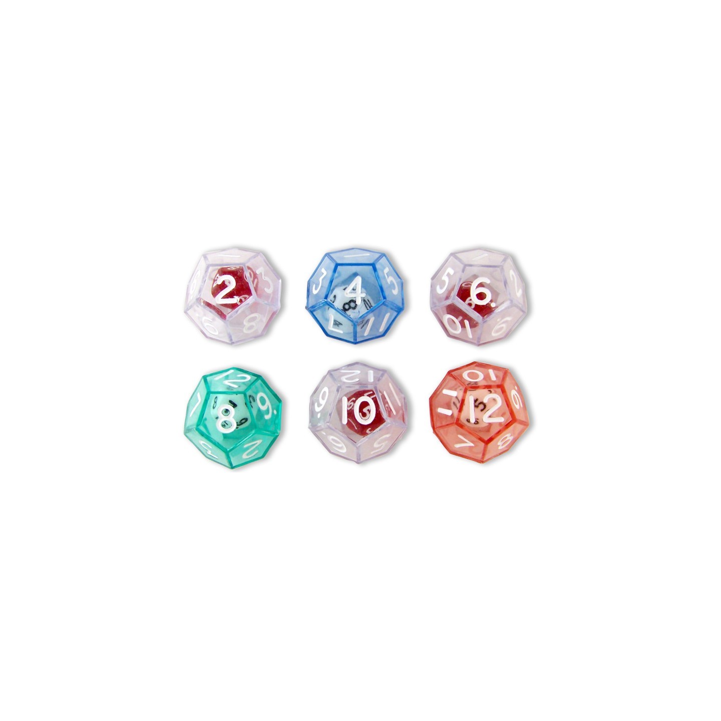 Koplow Games 12-Sided Double Dice, Set of 6