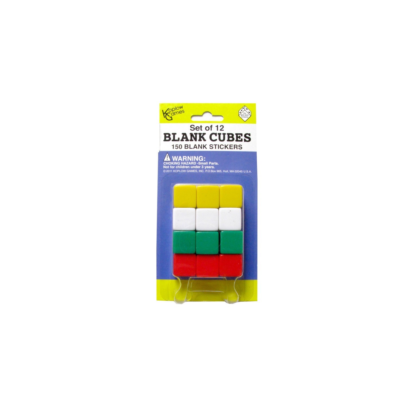 Koplow Games Blank Dice Set with Stickers