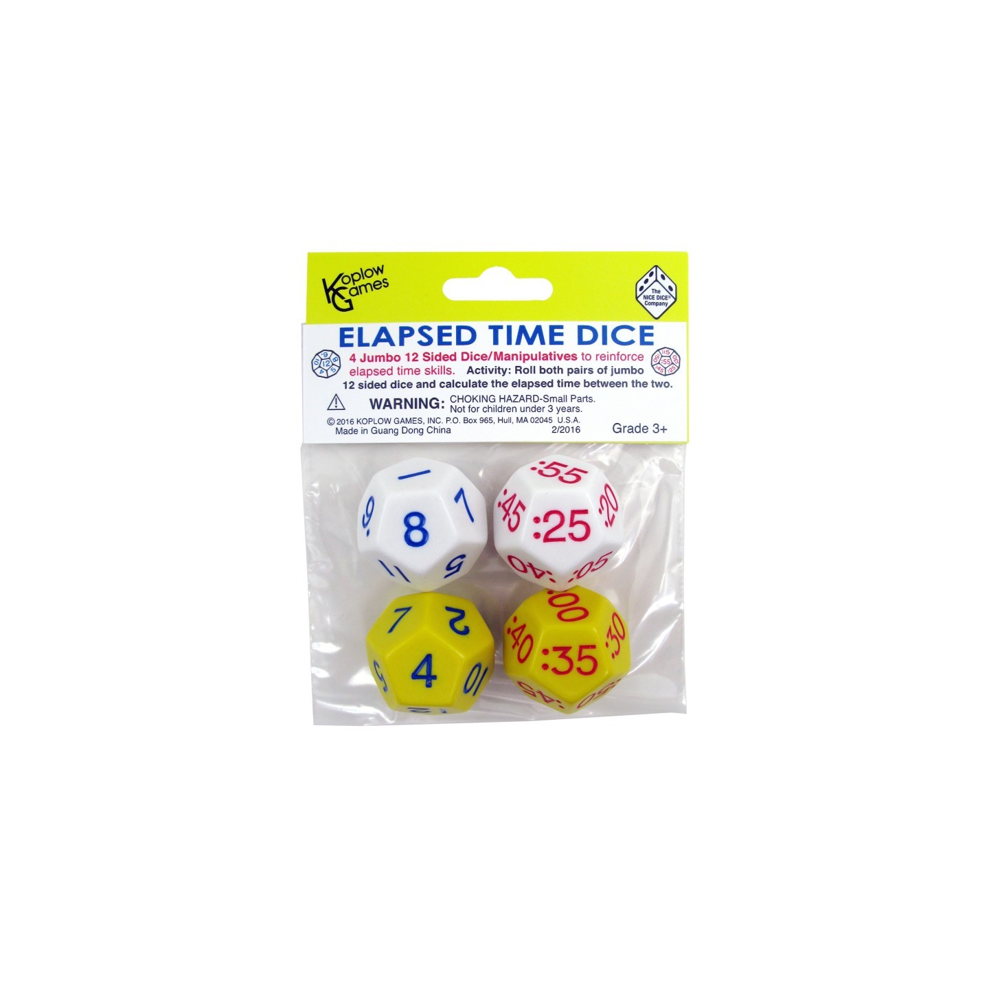 Koplow Games Elapsed Time Dice, 2 Pair
