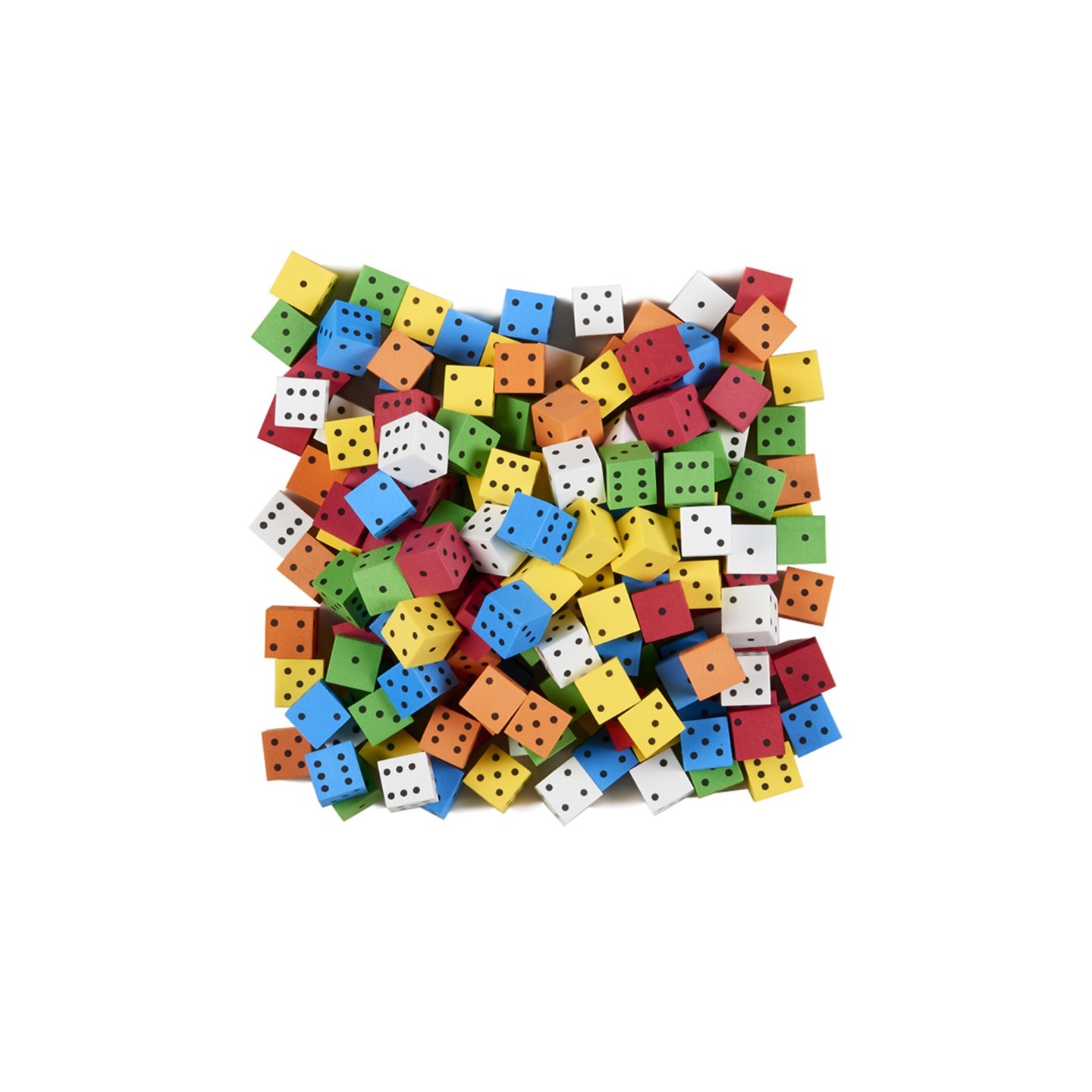 Koplow Games Foam Spot Dice, Assorted Color, 16mm, Bag of 200