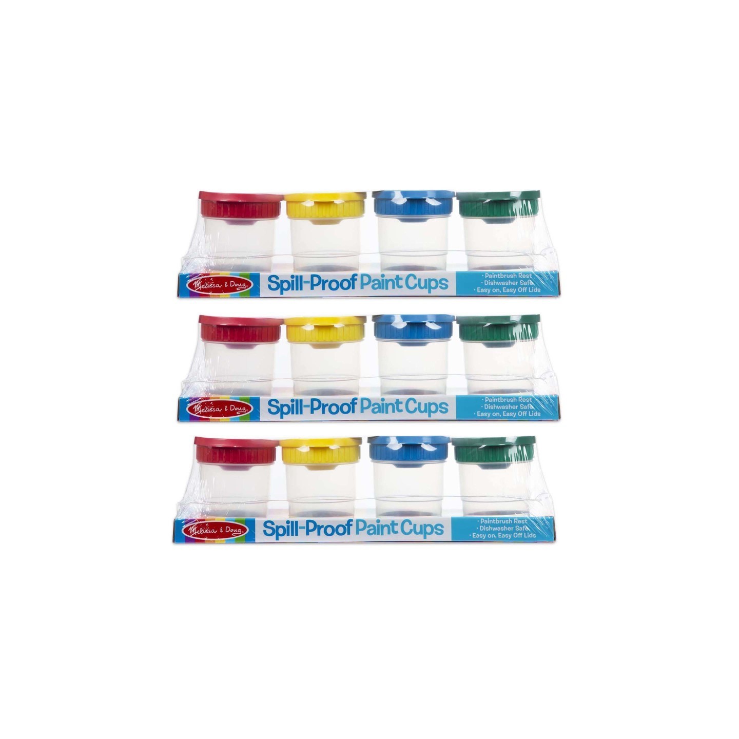 Melissa & Doug Spill-Proof Paint Cups, 4 Per Set, 3 Sets