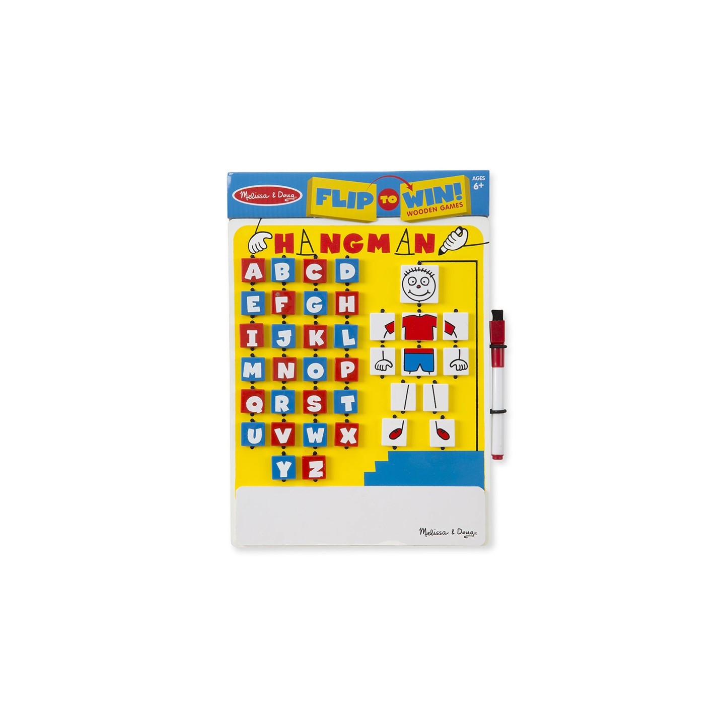 Melissa & Doug Flip-to-Win Hangman Travel Game
