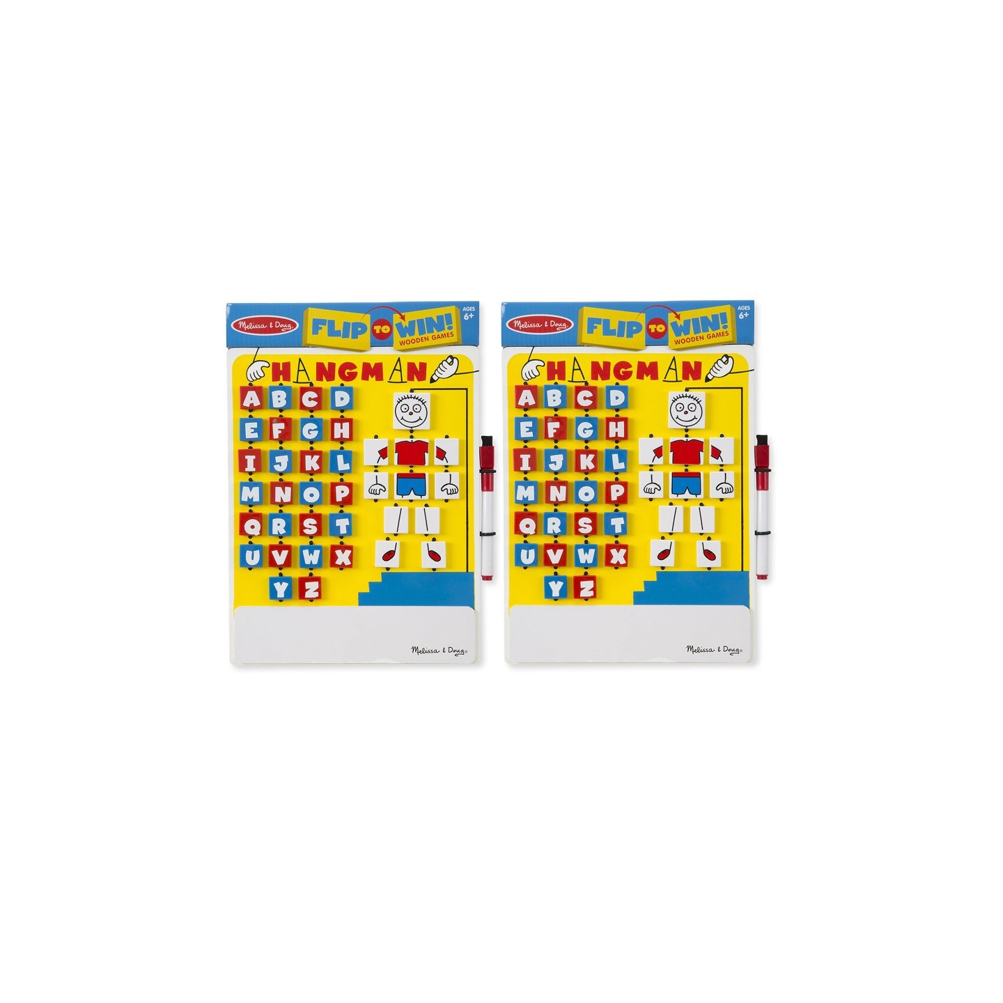 Melissa & Doug Flip-to-Win Hangman Travel Game, Pack of 2