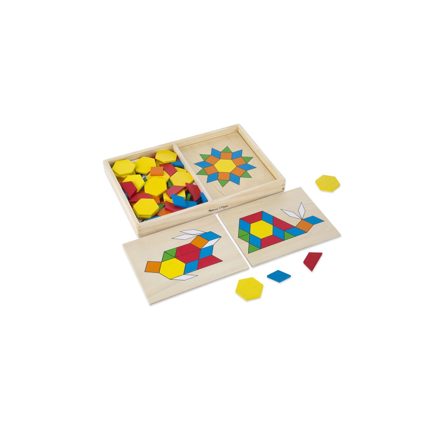 Melissa & Doug Wooden Pattern Blocks & Boards
