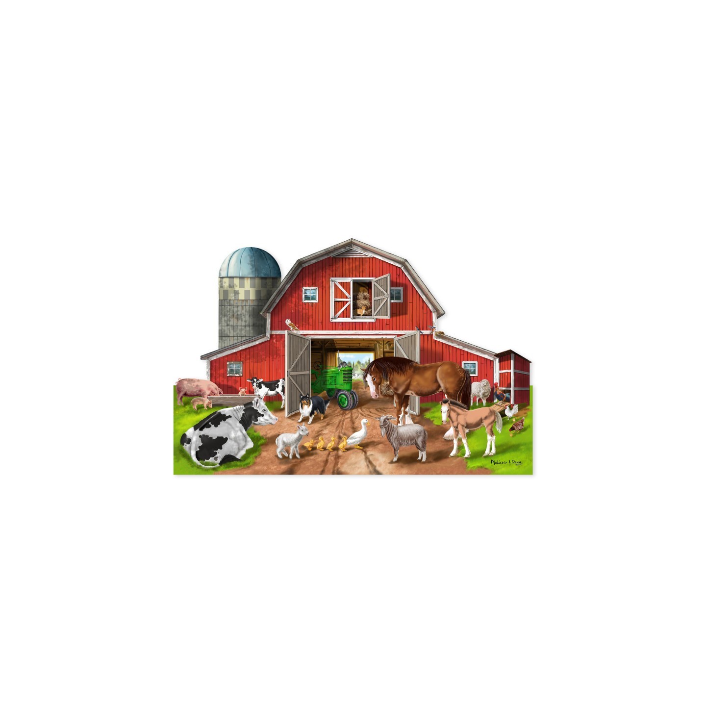 Melissa & Doug Busy Barn Yard Shaped Floor Puzzle - 32 Pieces