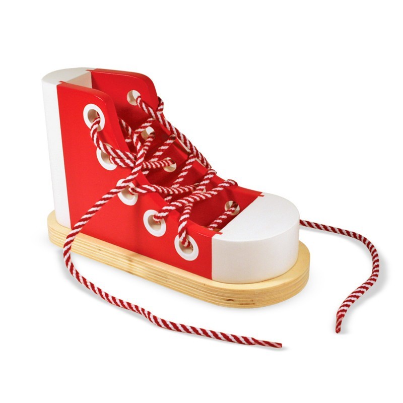 Melissa & Doug Lacing Shoe, Wood
