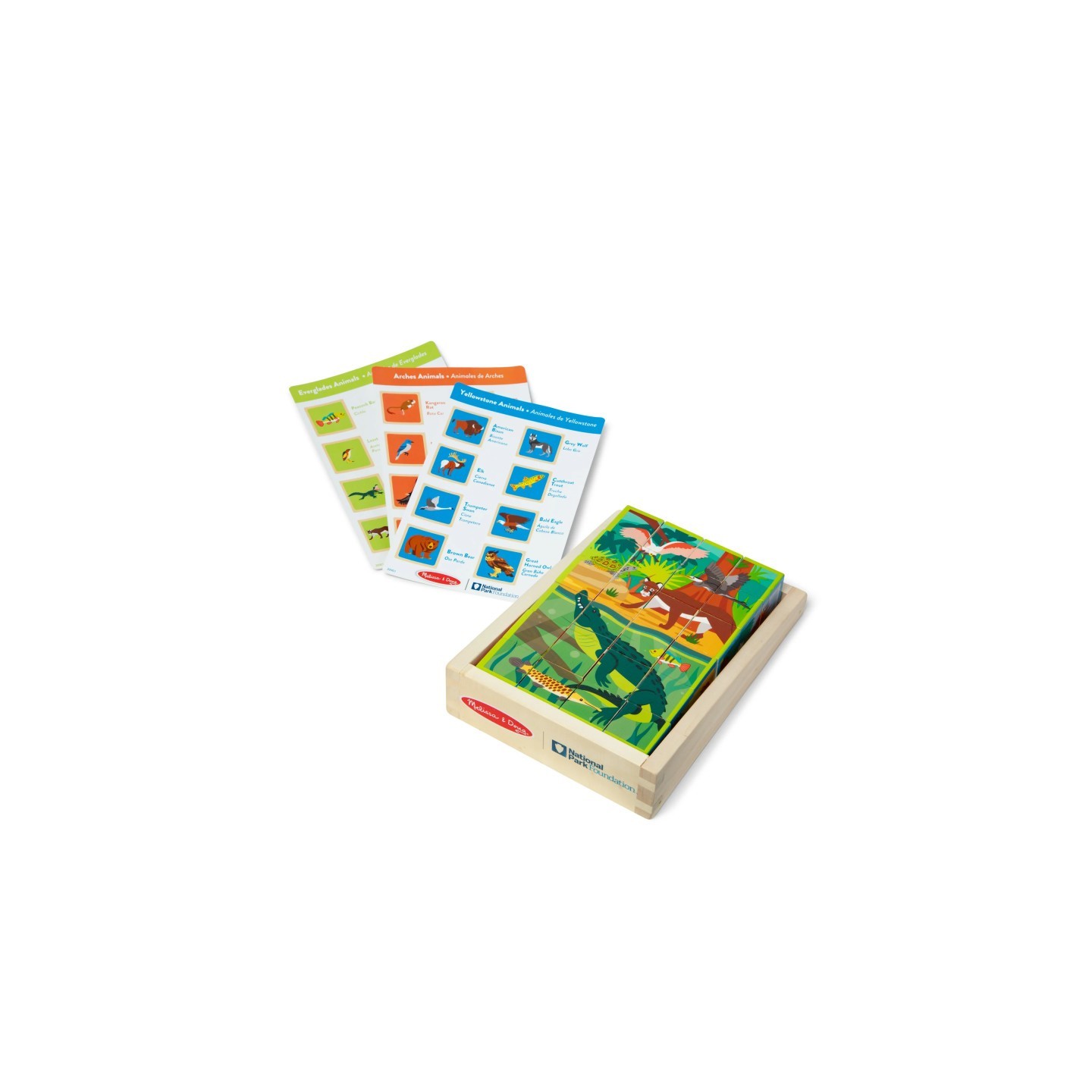 Melissa & Doug National Parks Wooden Blocks & Cube Puzzle